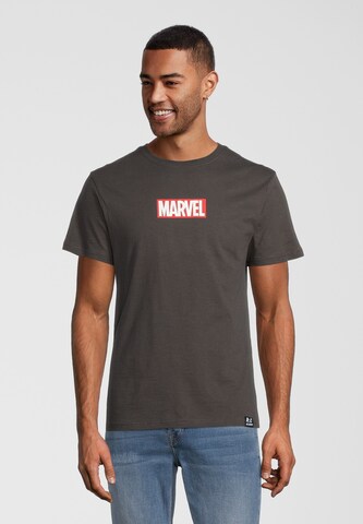 Recovered Shirt 'Marvel Classic Logo' in Grey: front