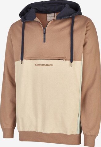 Cleptomanicx Sweatshirt 'Block' in Beige