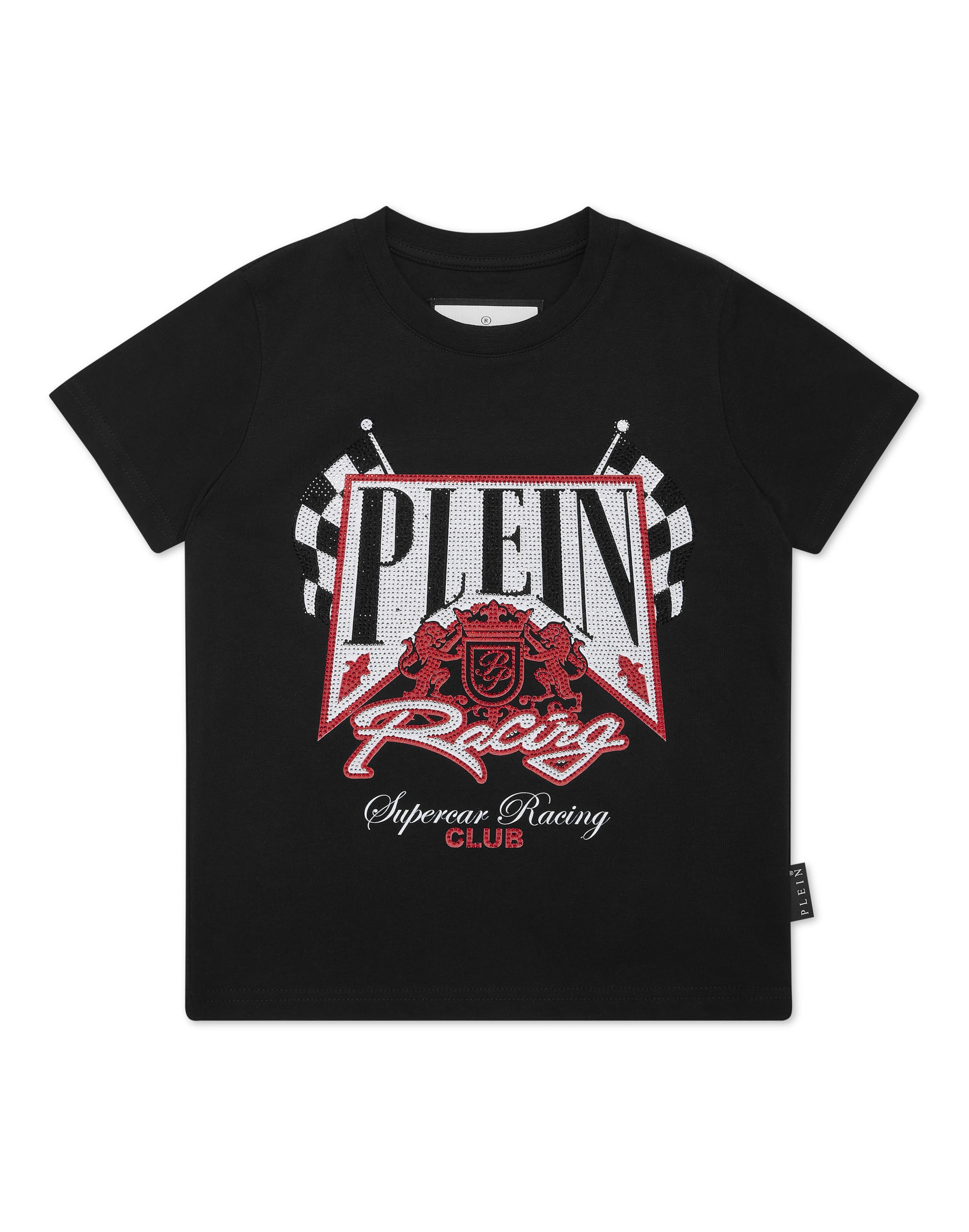 Philipp Plein - Camiseta 'Racing' en negro: frente