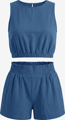 Costum cu pantaloni de la Imily Bela pe albastru: față