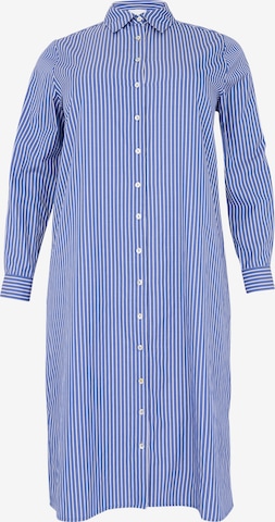 Yoek Shirt Dress in Blue: front