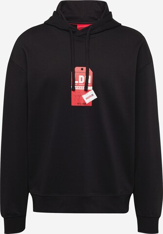HUGO Sweatshirt 'Dagunoso' in Black: front