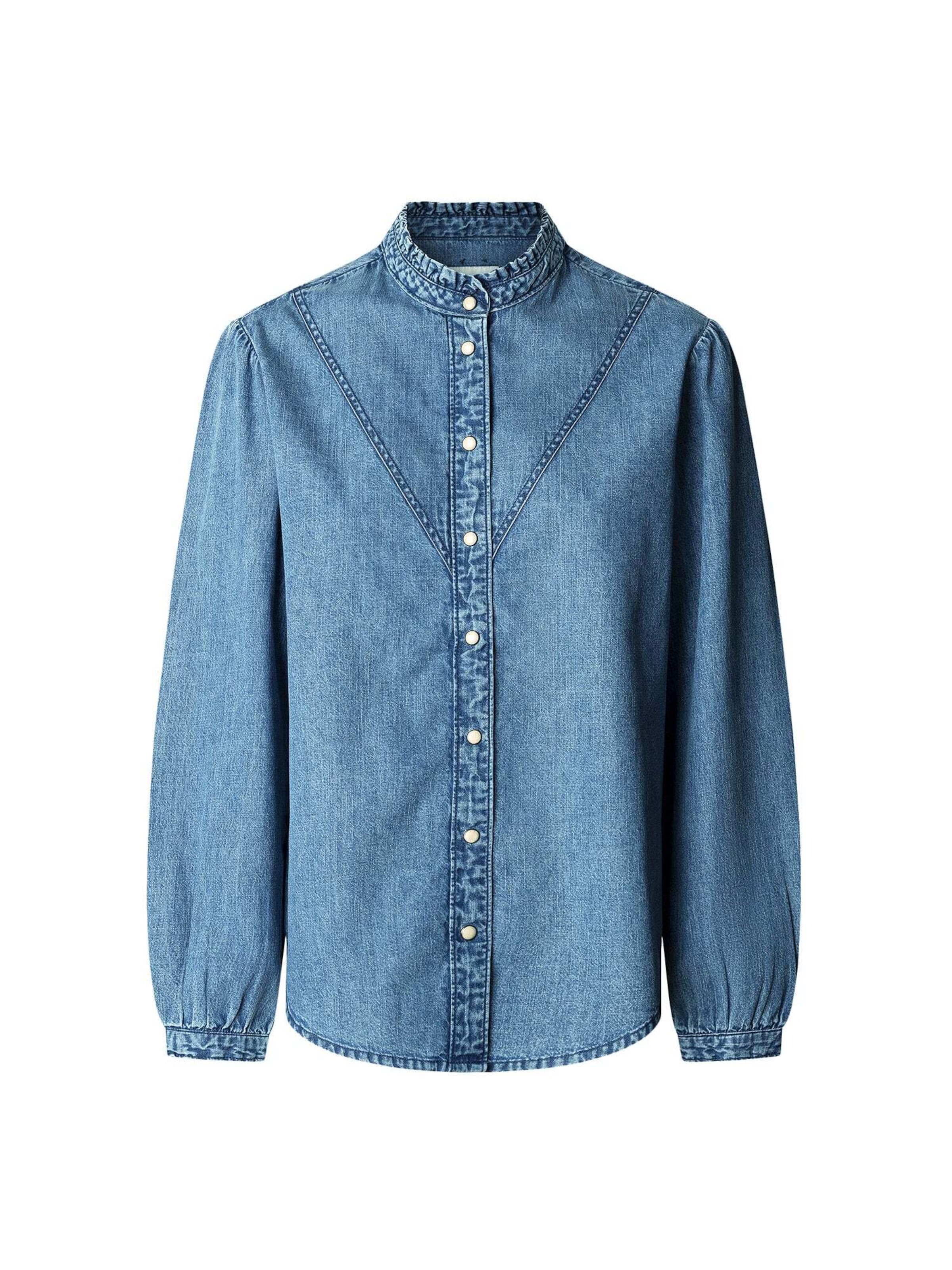 Pepe Jeans Bluse in Blau: Vorderseite