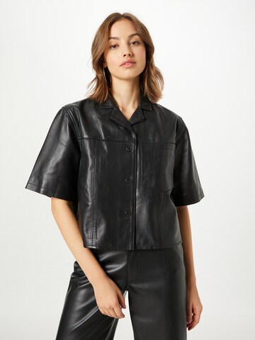 Deadwood Blouse 'Beaches' in Black: front