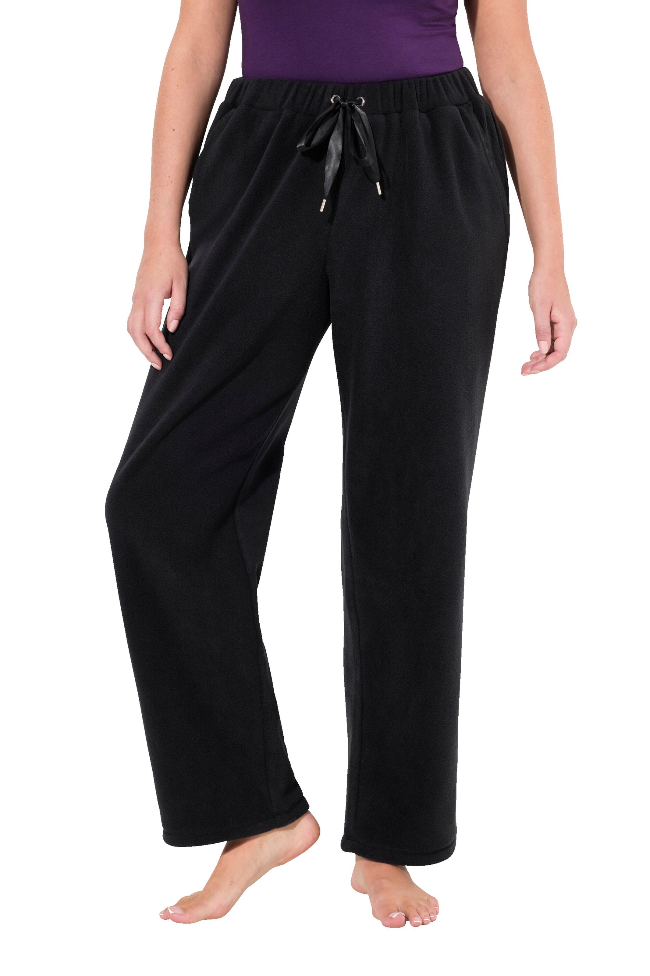 Ulla Popken Regular Hose in Schwarz: Vorderseite