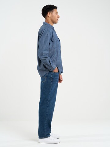 BIG STAR Regular fit Button Up Shirt 'Redgerson' in Blue