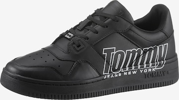 Baskets basses Tommy Jeans en noir : devant