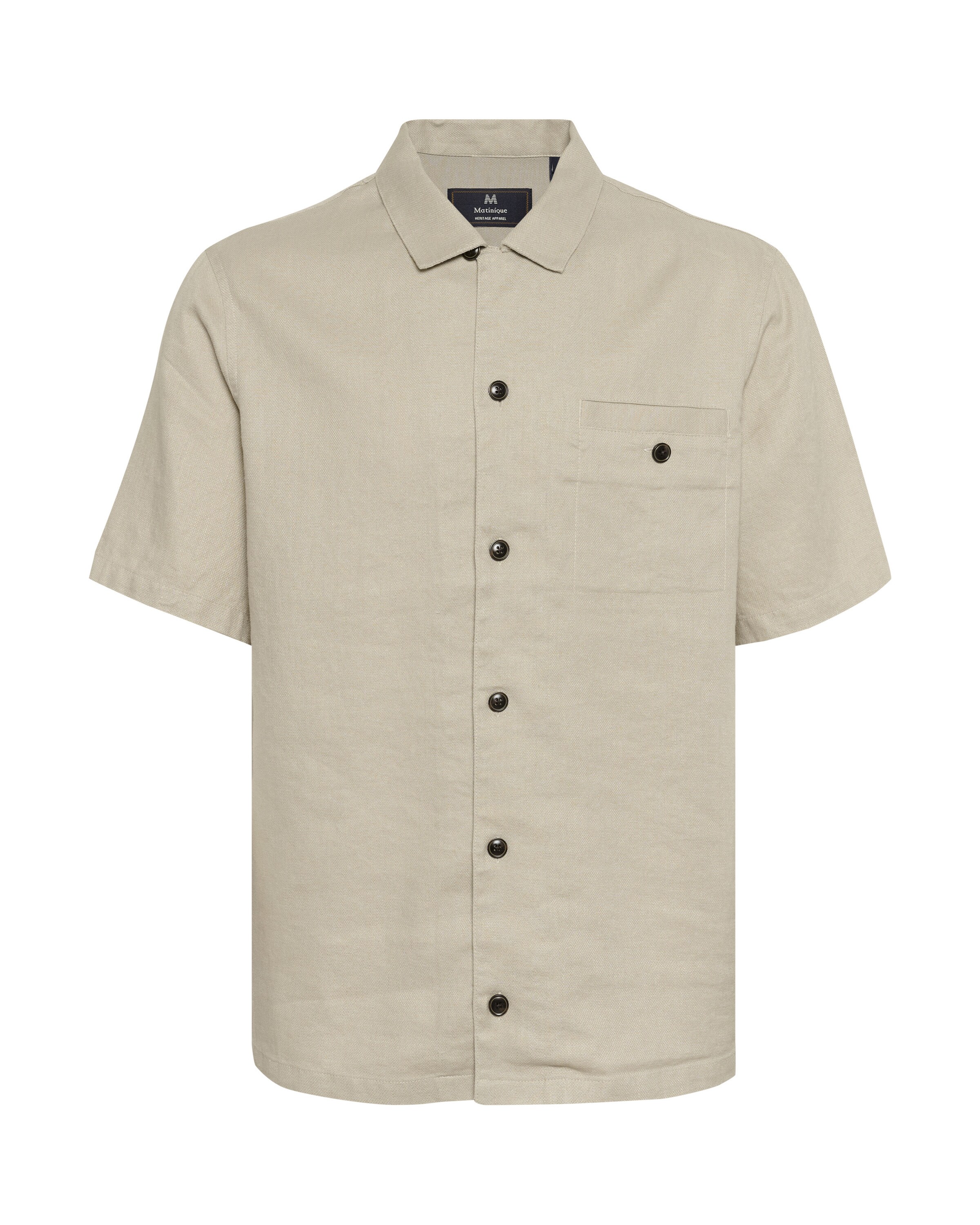 Matinique Button Up Shirt 'Flint Heritage' in Beige: front