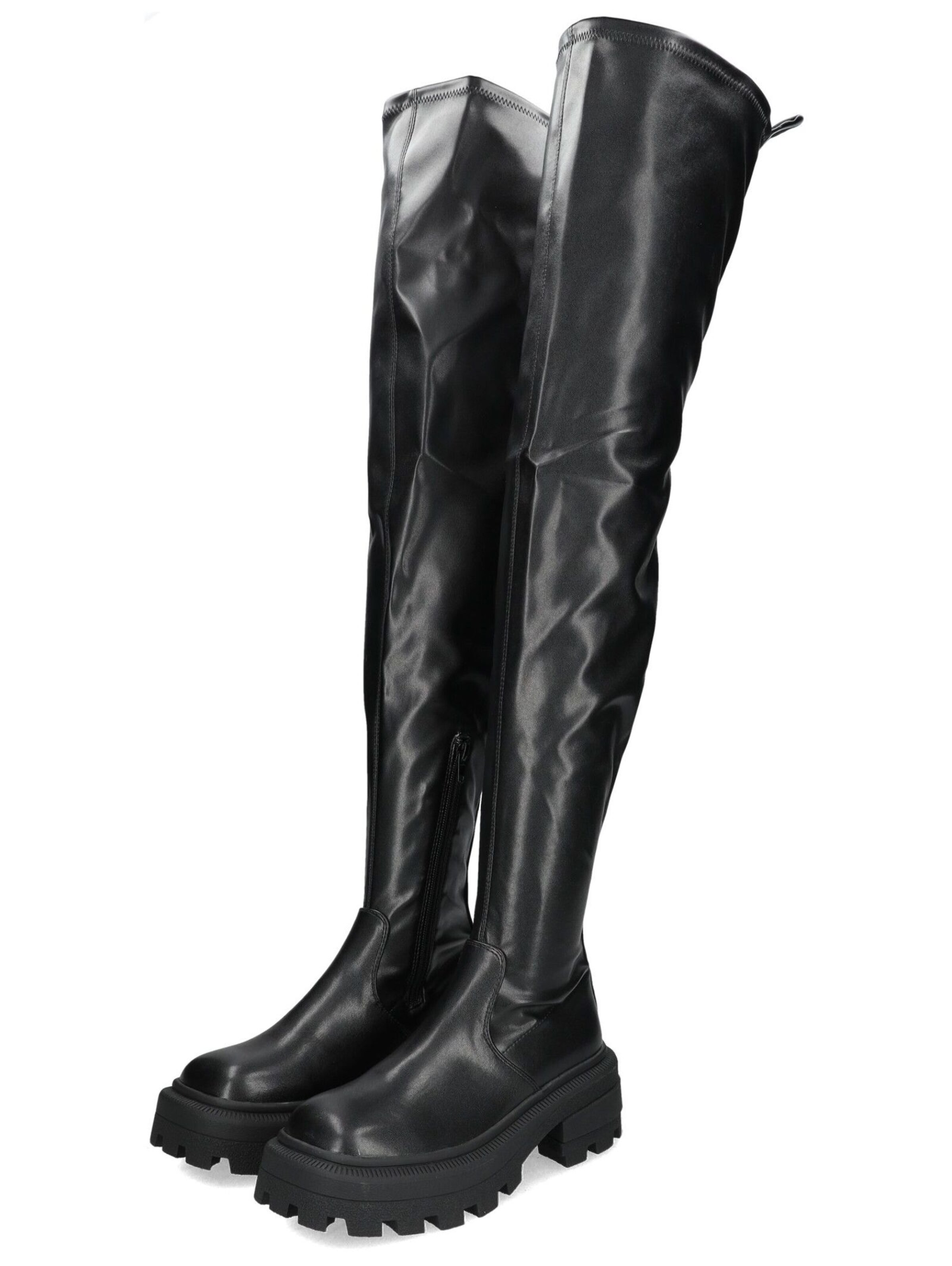 BUFFALO Overknees 'NABU' in Schwarz