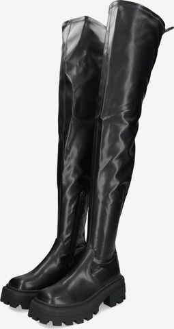 BUFFALO Over the Knee Boots in Black