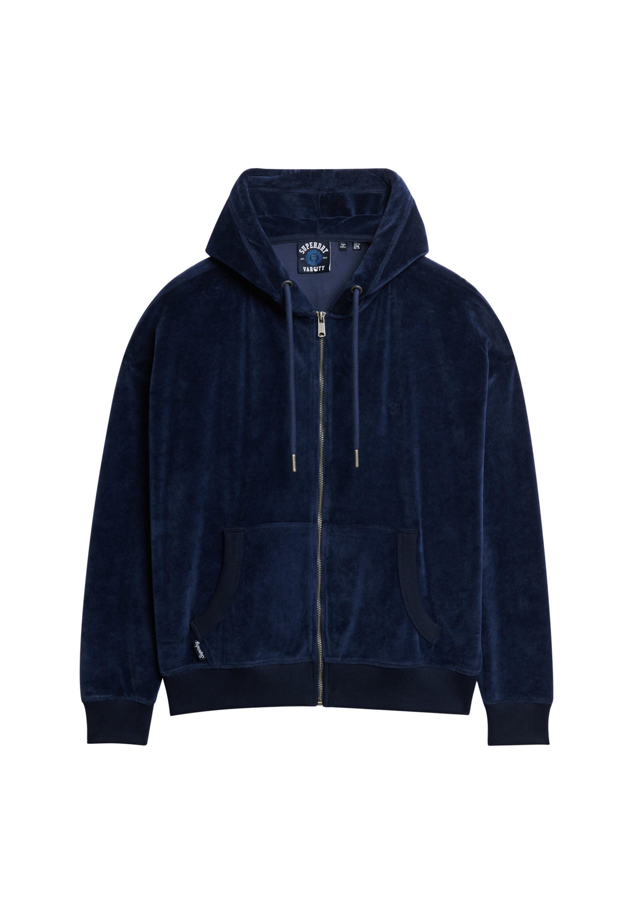 Veste de survêtement Superdry en bleu : devant