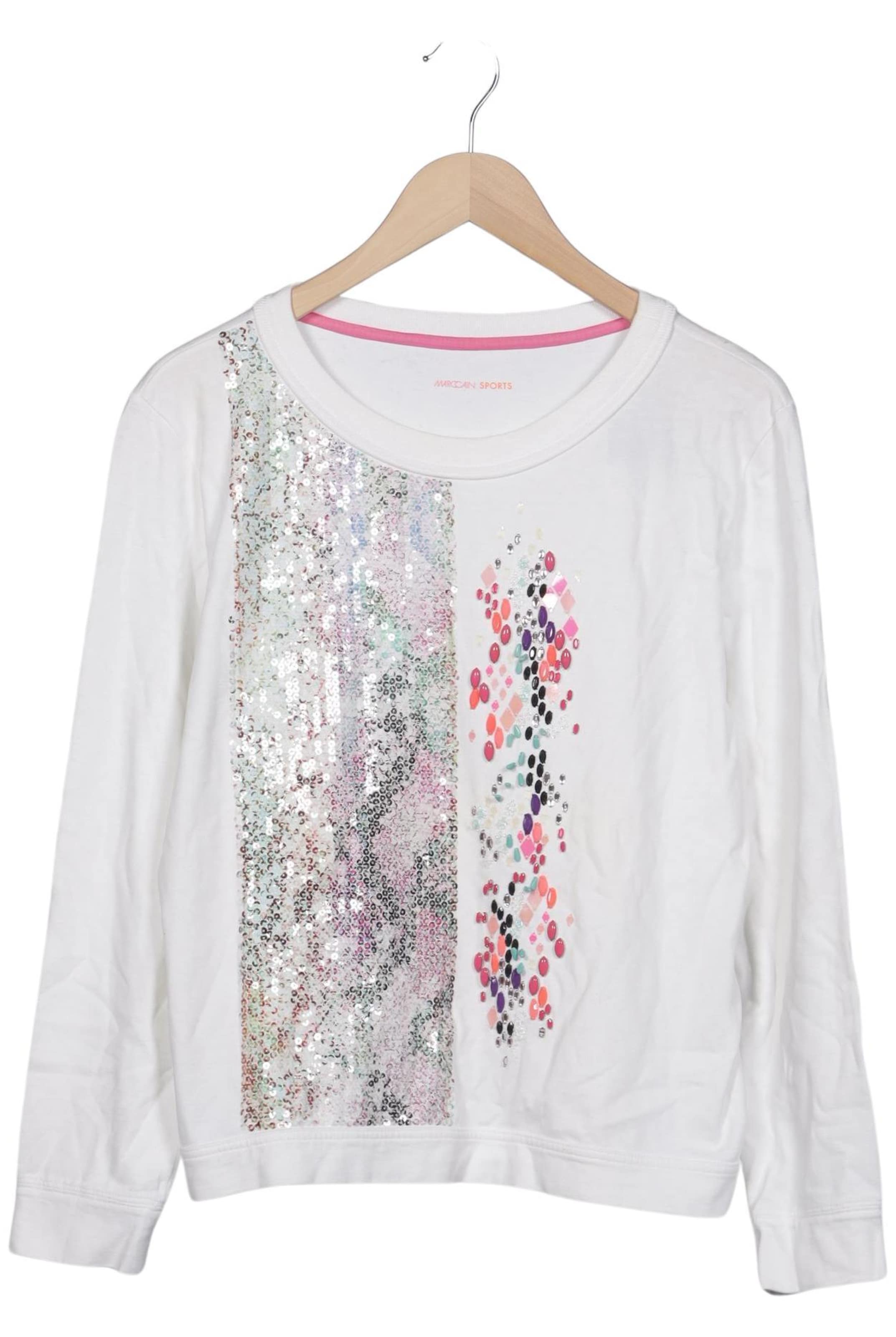 Marc Cain Sweatshirt & Zip-Up Hoodie in XL in White: front