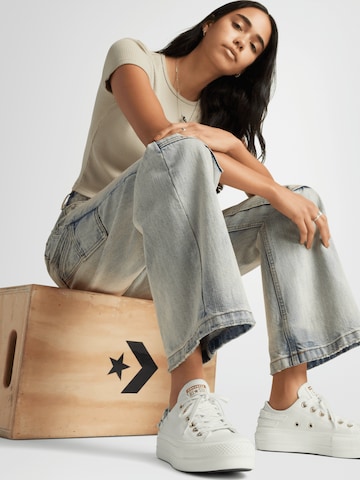 CONVERSE - Zapatillas deportivas bajas 'Converse Chuck Taylor All Star Lift Platform Buckle' en blanco: frente
