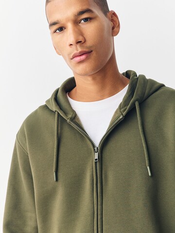 Next - Sudadera con cremallera en verde