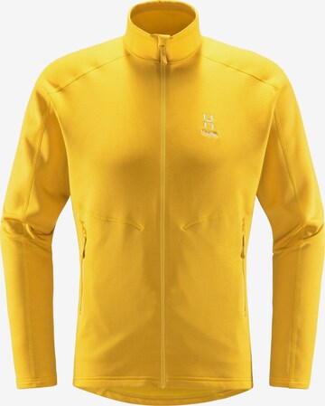 Haglöfs Athletic Fleece Jacket 'Heron' in Yellow: front