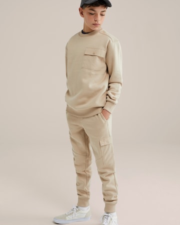 WE Fashion Свитшот в Бежевый