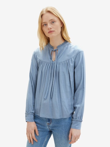 TOM TAILOR DENIM Blouse in Blauw: voorkant