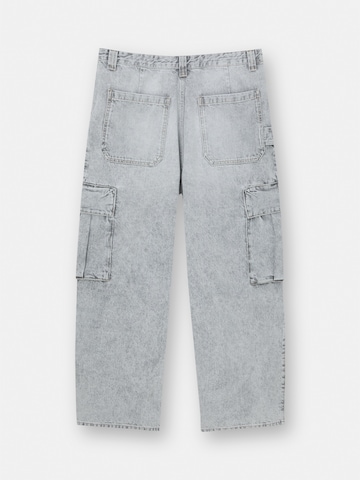 Loosefit Jeans cargo Pull&Bear en gris
