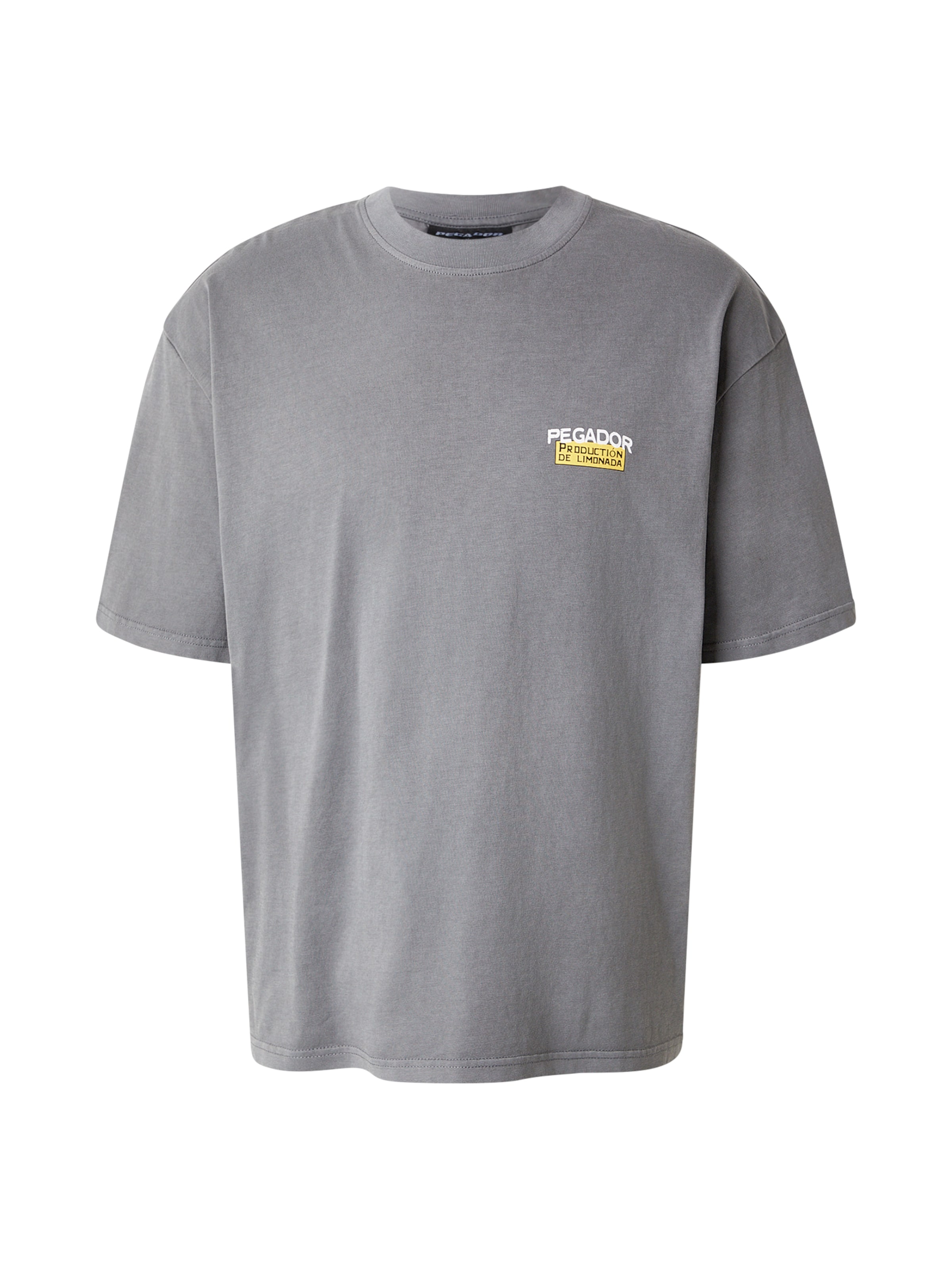 Pegador Μπλουζάκι 'Kort' σε γκρι: μπροστά