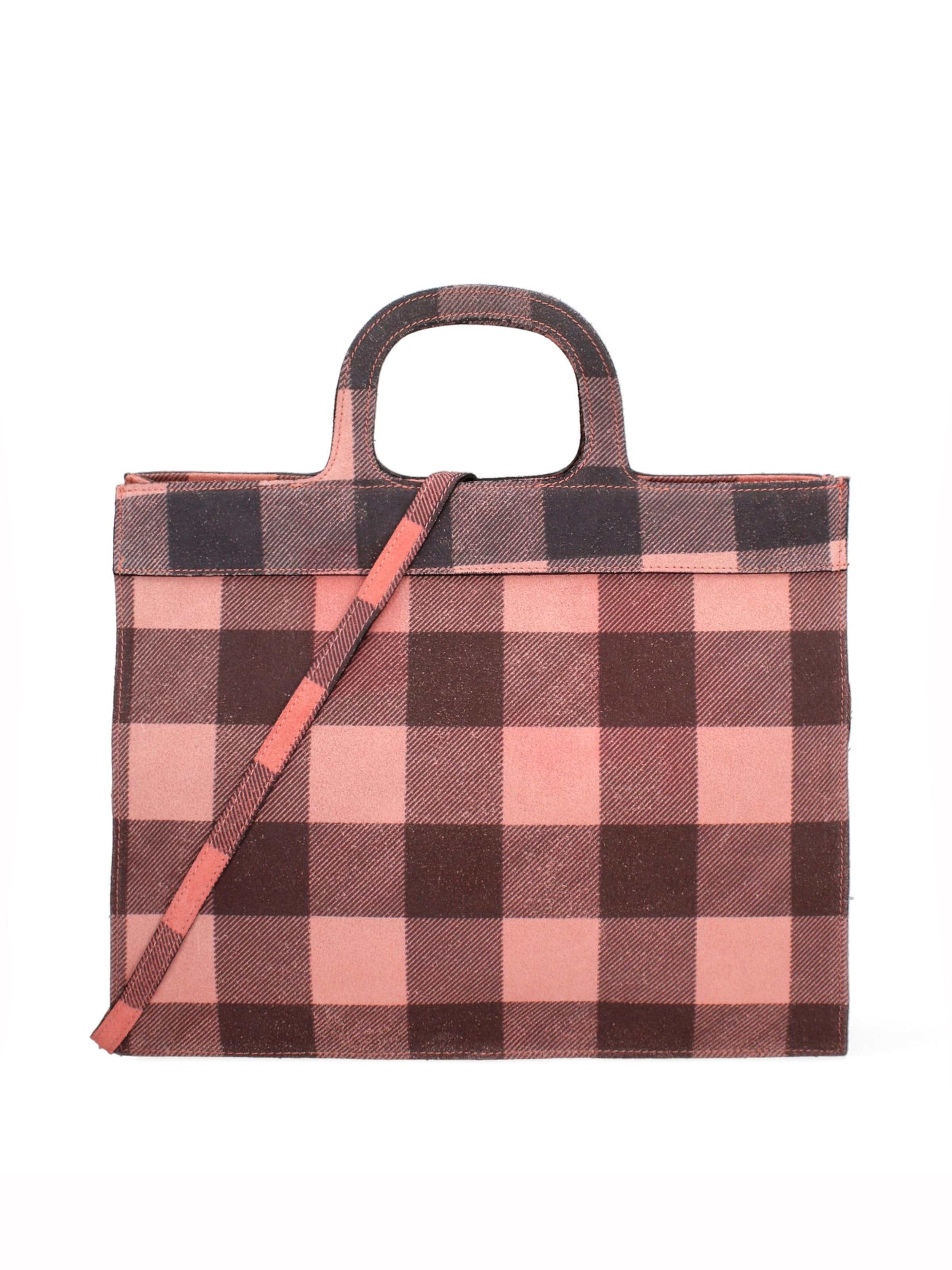 Borsa a mano 'Borsa a Mano Donna Ivy Design Vera Pelle Scamosciata Made in Italy' di Gave Lux in rosa