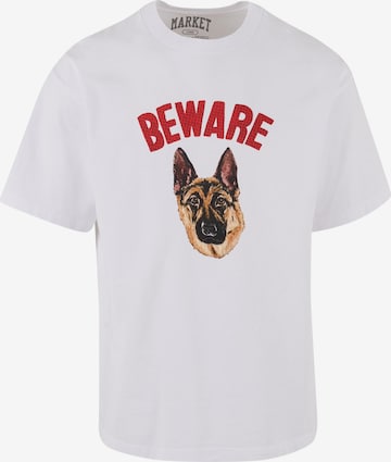 MARKET Shirt 'Beware Sign' in White: front