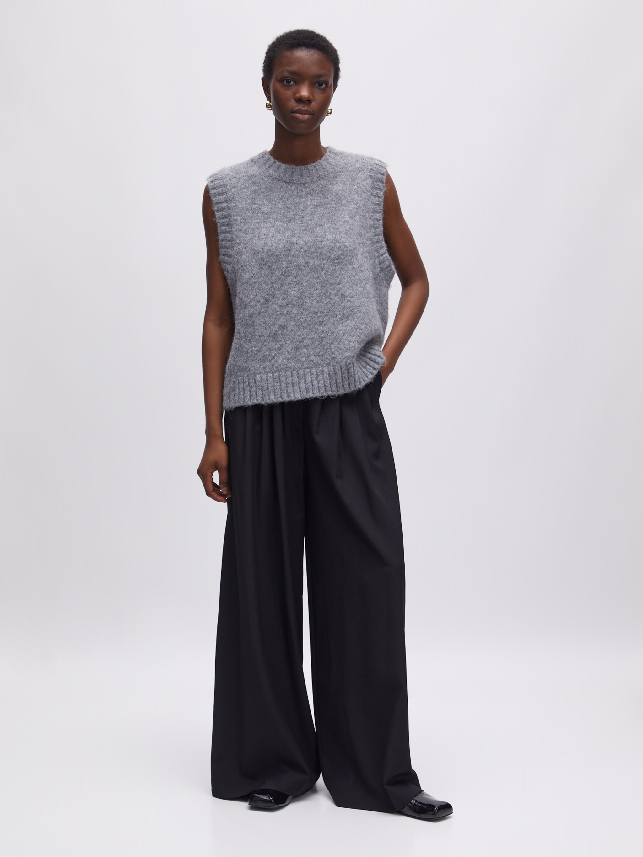 EDITED Producten Trui 'Xantara' Grijs gemêleerd