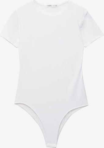 Body a maglietta di Pull&Bear in bianco: frontale