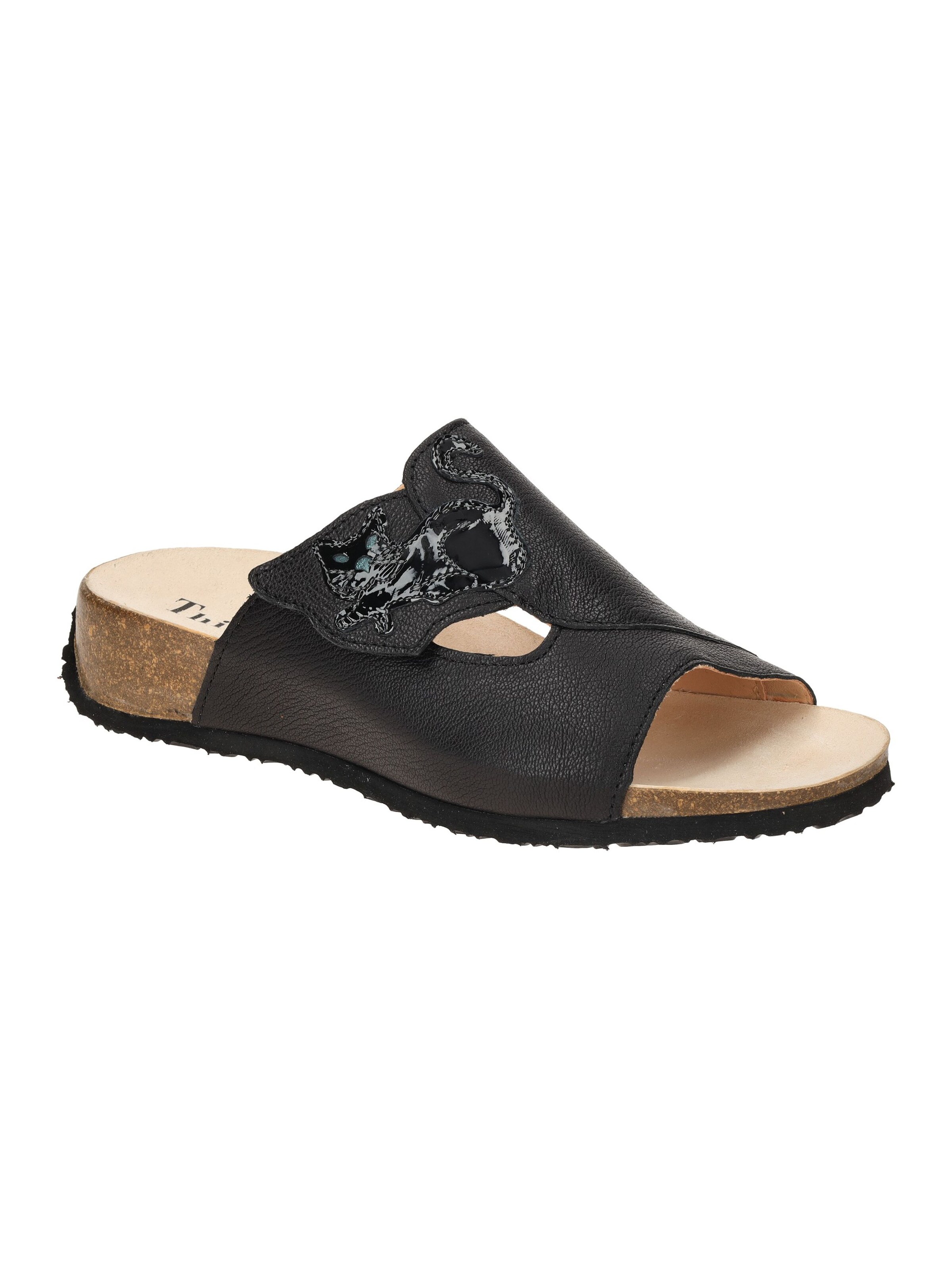 THINK! Mules 'Mizzi' in Black: front
