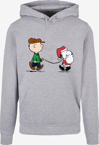 Merchcode Sweatshirt 'Peanuts Snoopy On A Walk' in Grijs: voorkant