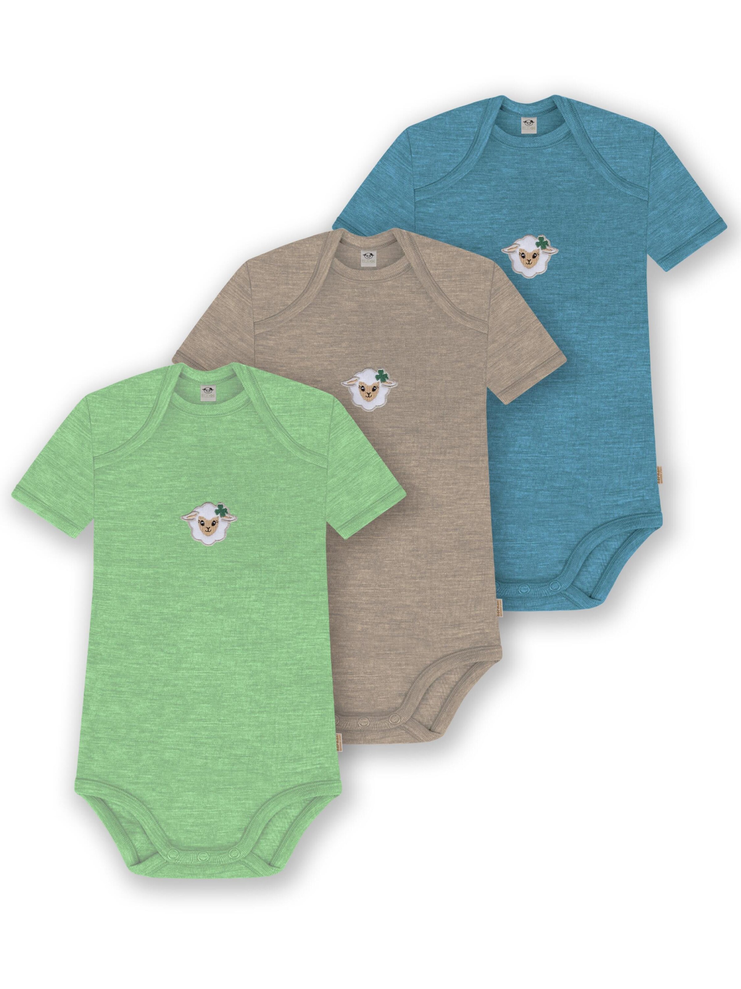 Barboteuse / body 'Tauranga' normani en mélange de couleurs : devant