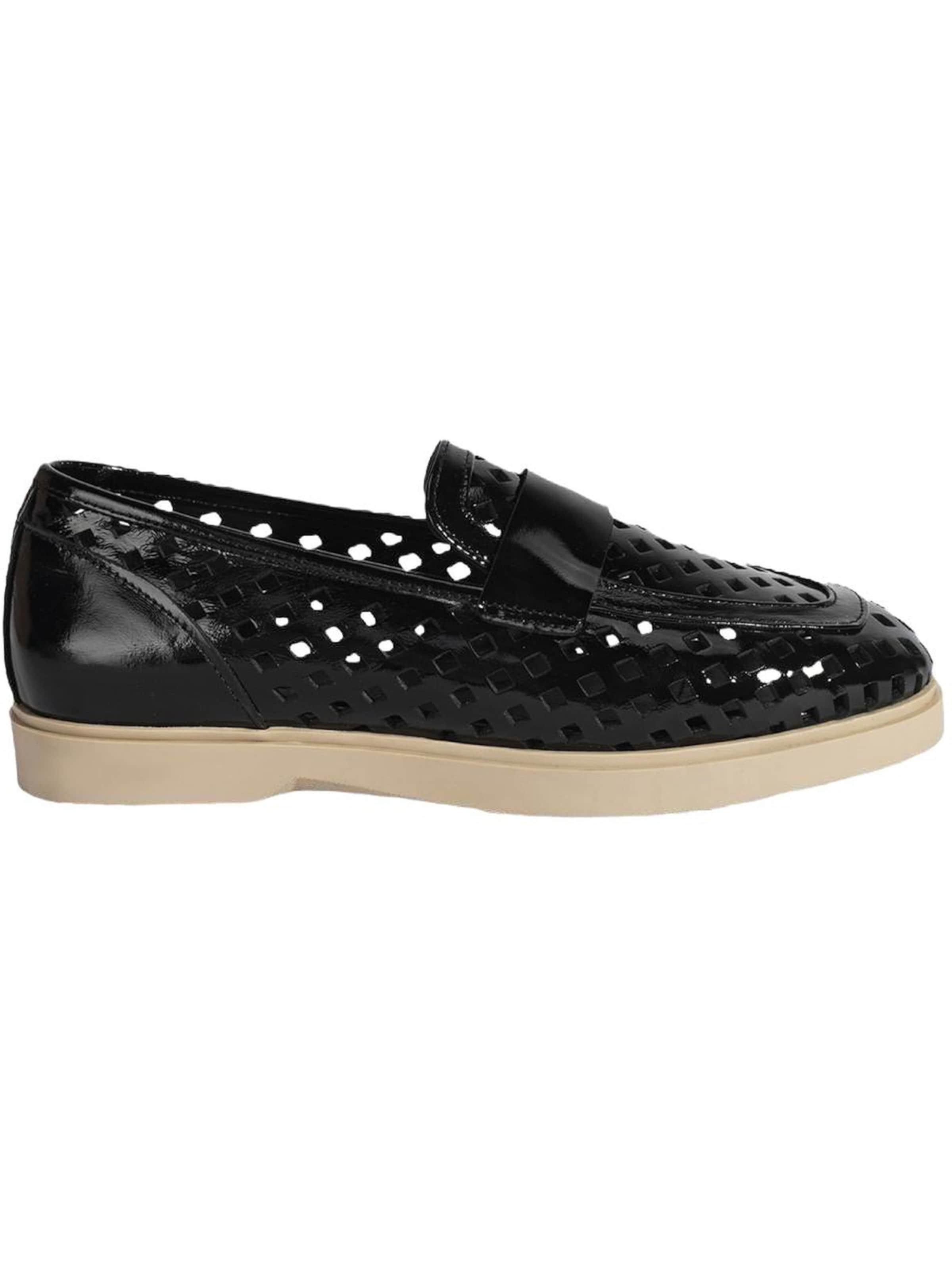 Desa Moccasins 'Slip-Ons' in Black: front
