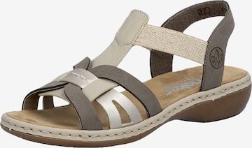 Rieker - Sandalias en beige: frente