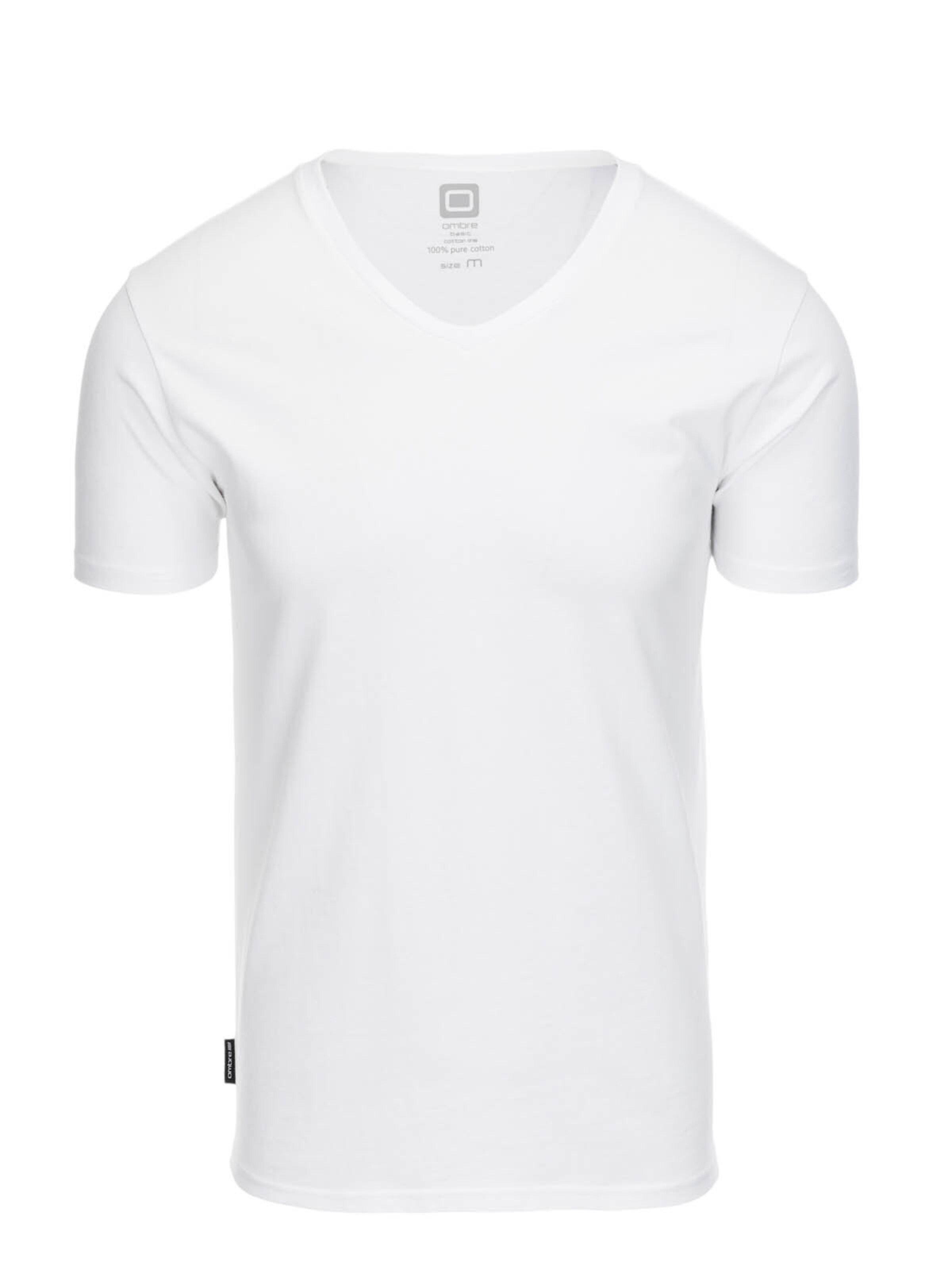 Ombre Shirt 'OM-TSBS-0145' in Wit: voorkant