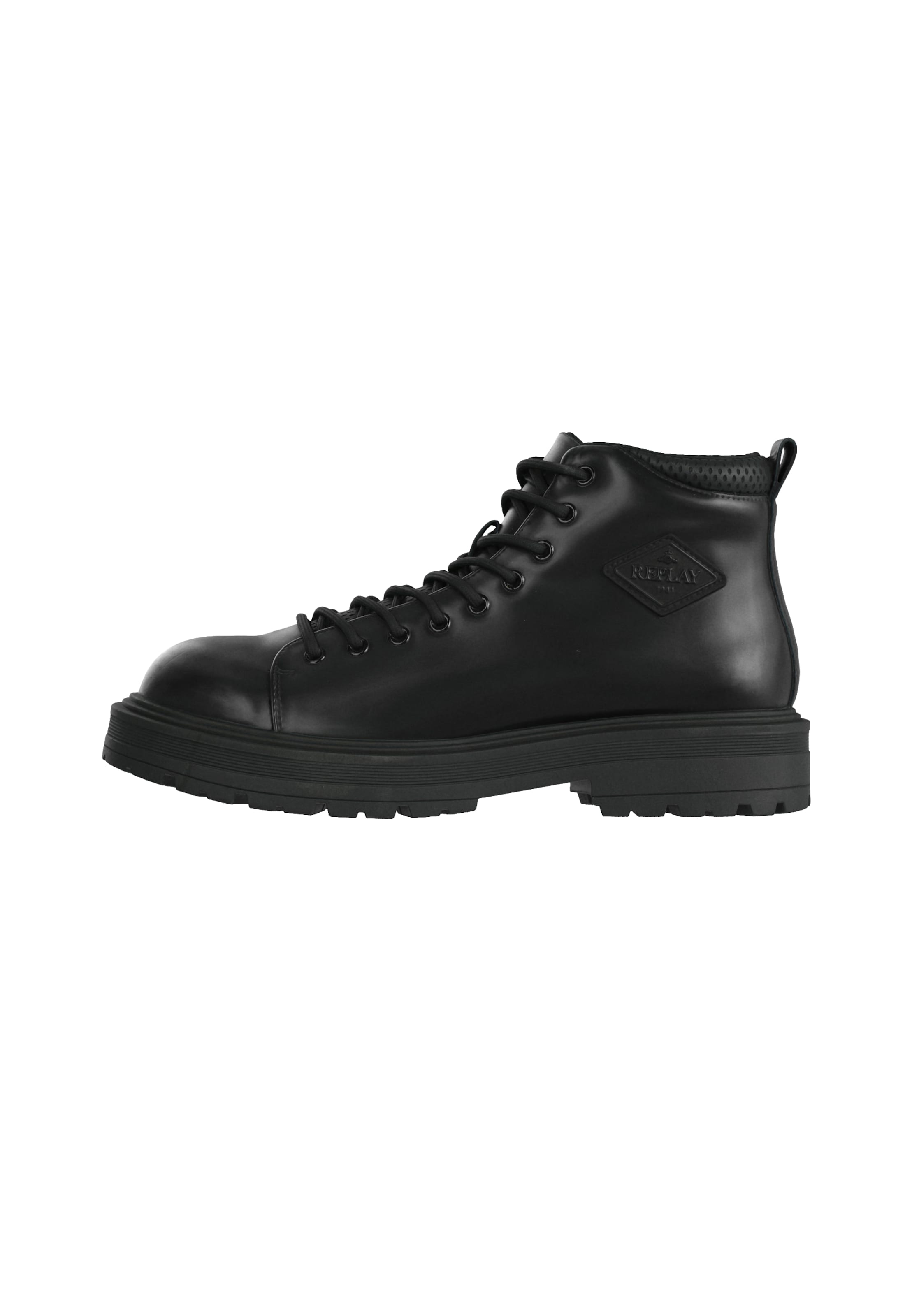 Bottines à lacets REPLAY en noir : devant