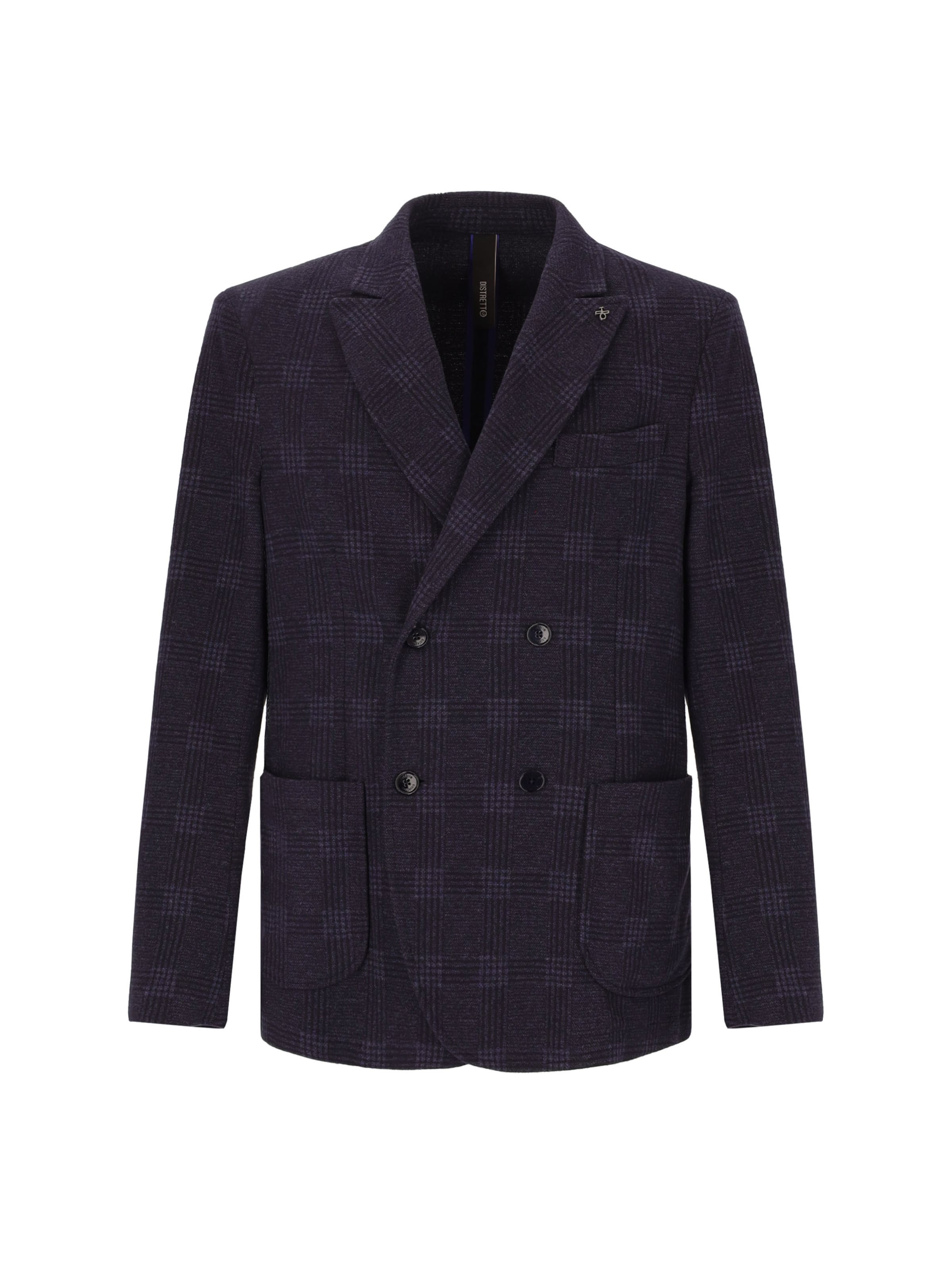 Distretto12 - Ajuste regular Chaqueta saco 'Galles' en azul: frente