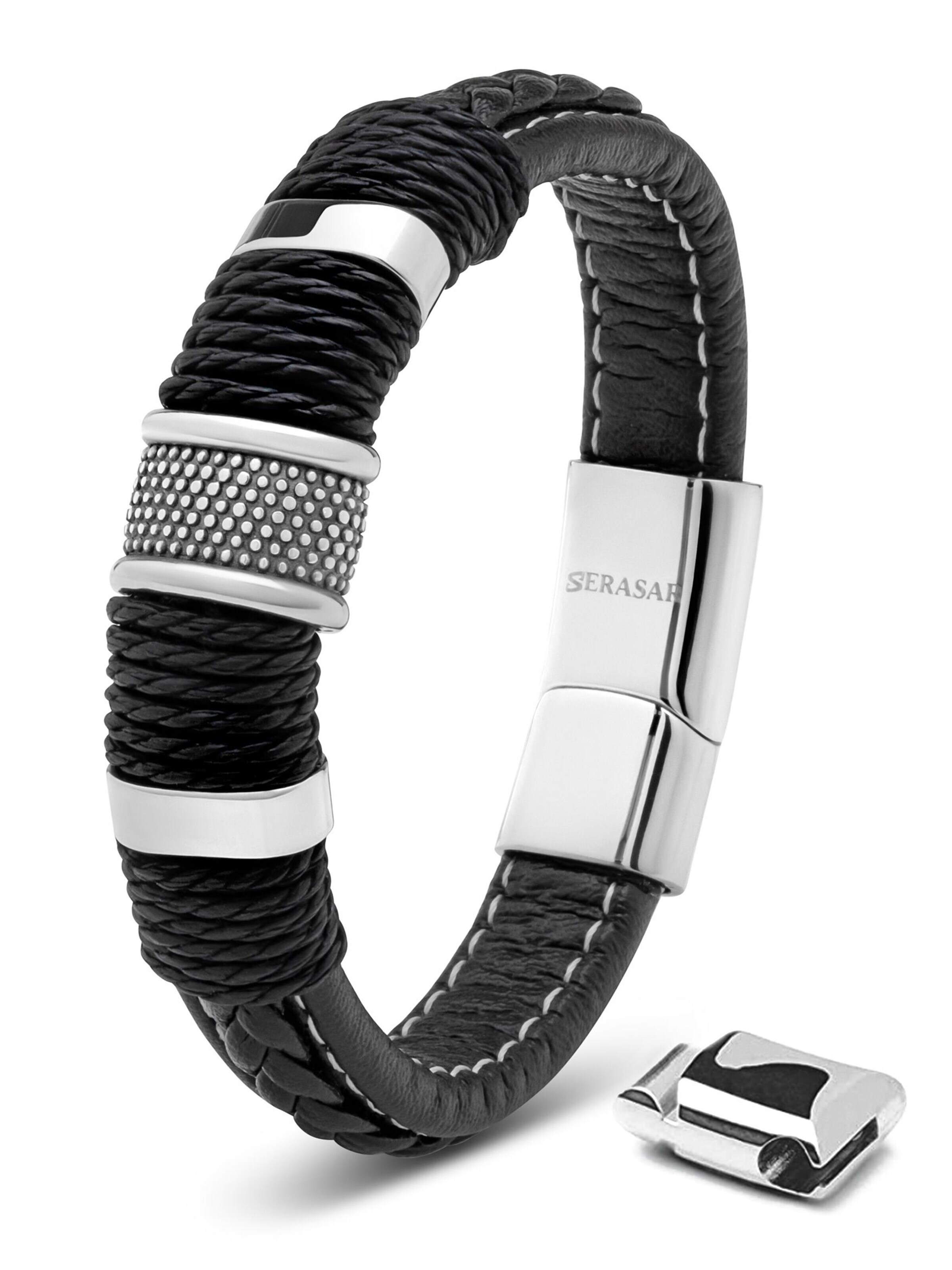 SERASAR Bracelet 'Ring' in Silver: front