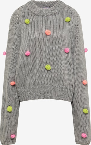 MYMO Sweter oversize w kolorze szary: przód