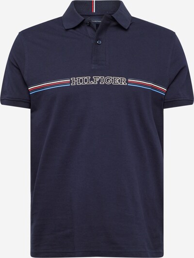 TOMMY HILFIGER Тениска в нейви синьо / лазурно синьо / червено / бяло, Преглед на продукта