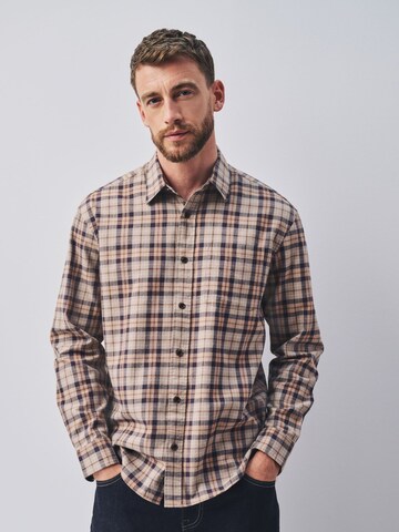Next Regular fit Overhemd in Beige: voorkant