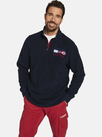 Jan Vanderstorm Sweatshirt ' Sietse ' in Blauw: voorkant