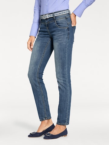 heine Skinny Jeans in Blauw: voorkant