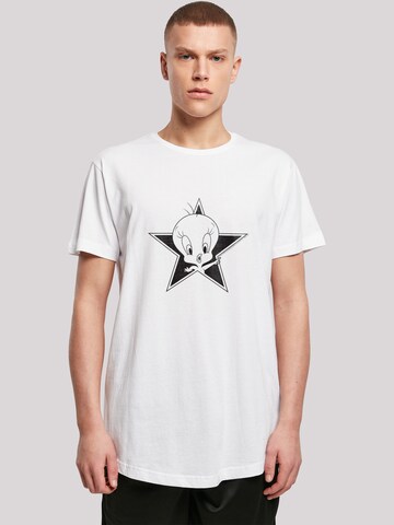 F4NT4STIC Shirt 'Looney Tunes Tweetie' in Wit: voorkant