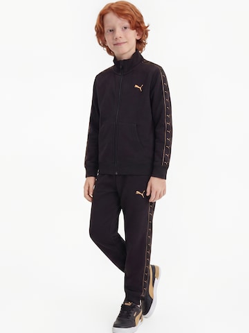 PUMA Sweatsuit 'Ess' in Black: front
