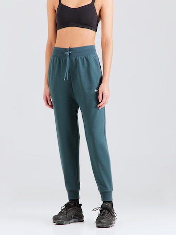 NIKE Tapered Workout Pants 'One' in Green: front