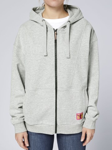 CHIEMSEE Sweatjacke ' aus weichem French Terry ' in Grau