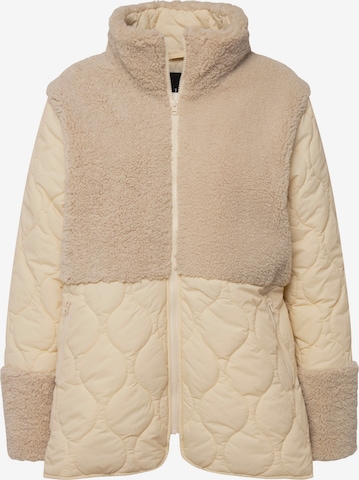 Ulla Popken Between-Season Jacket in Beige: front