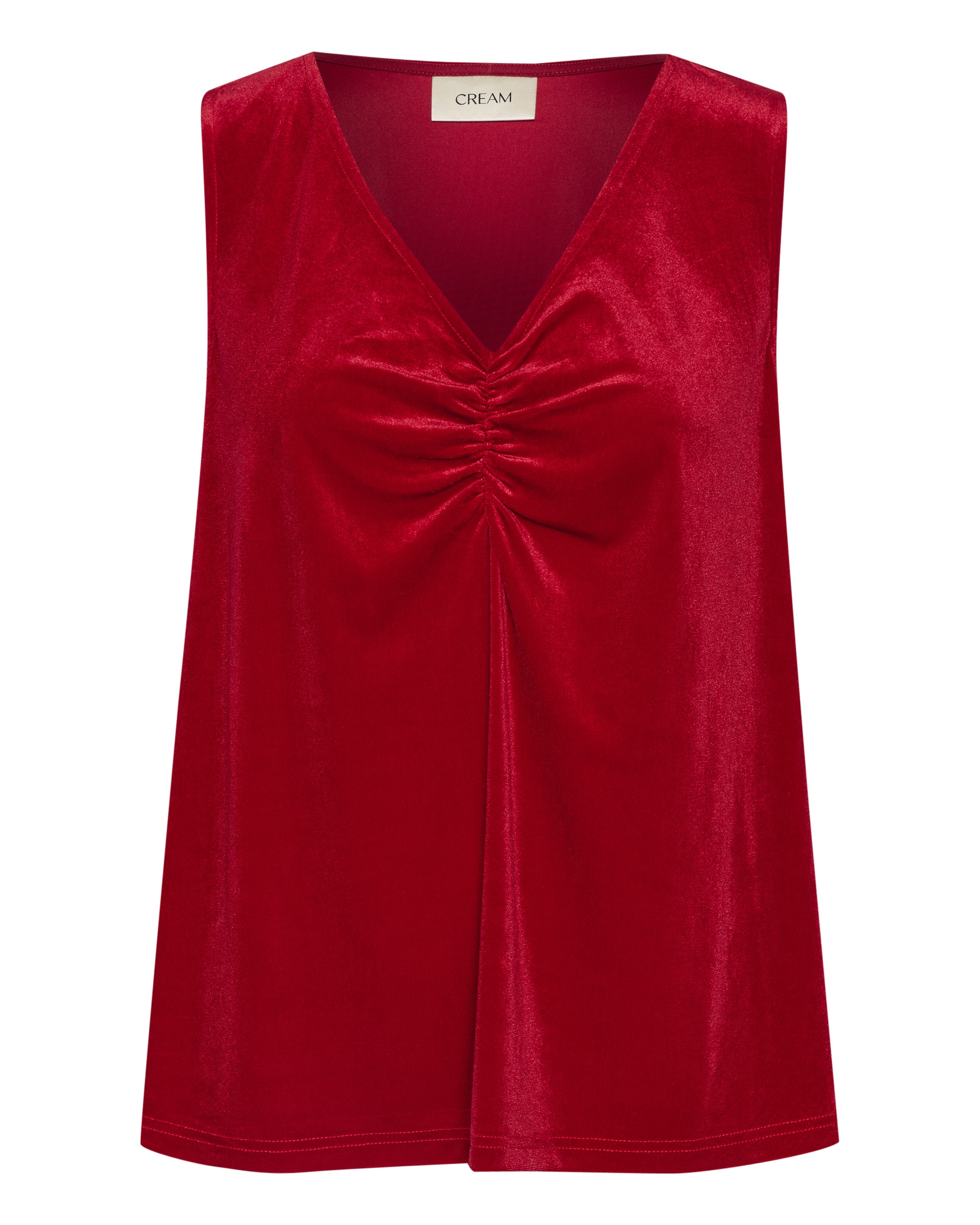Cream Top 'CR Pativa' in Red: front