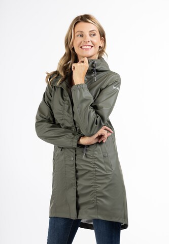 Usha Raincoat in Green: front