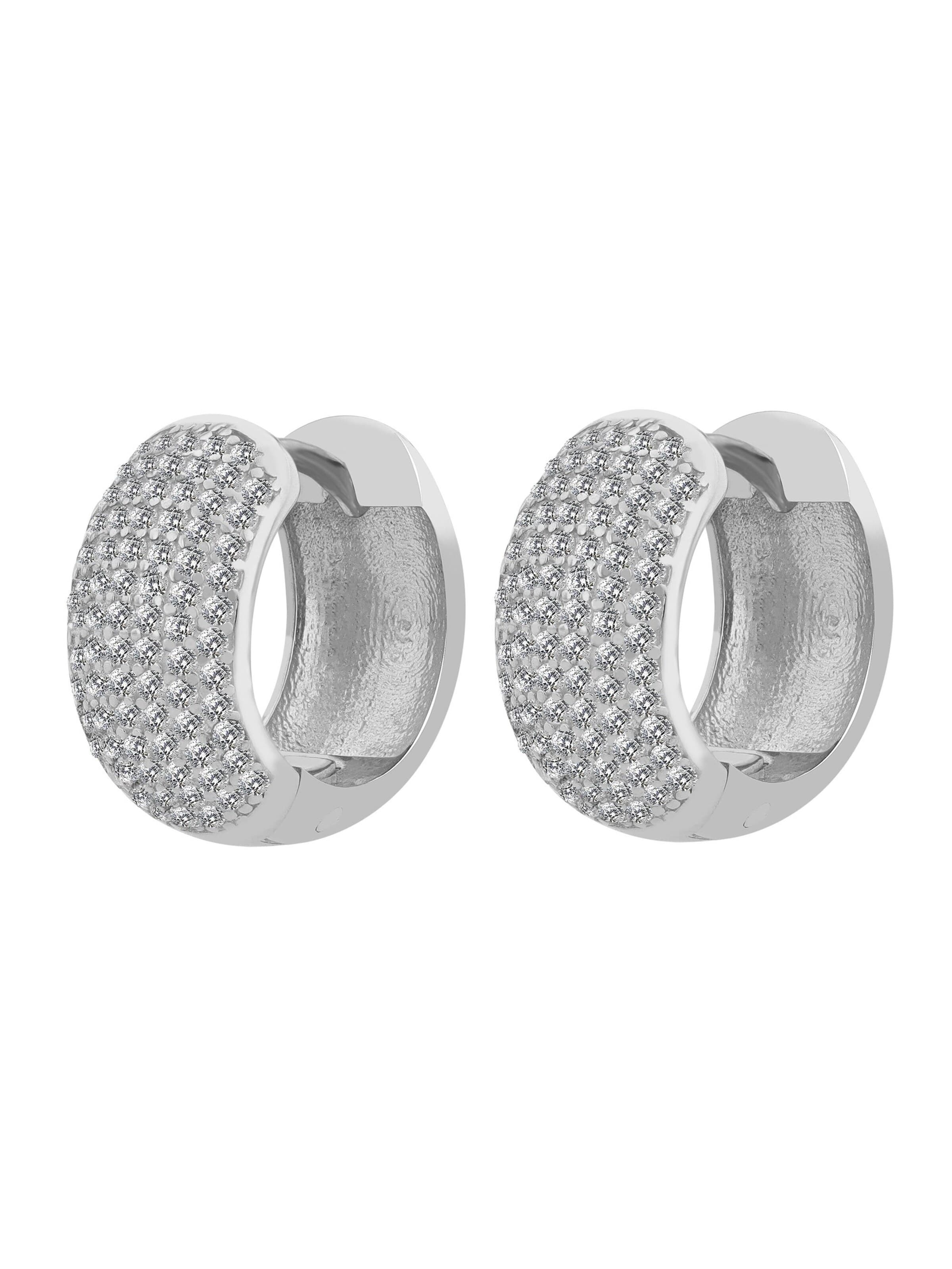 Akzent Earrings '"Lavande" aus 925 Sterlingsilber, rhodiniert, langlebig' in Silver