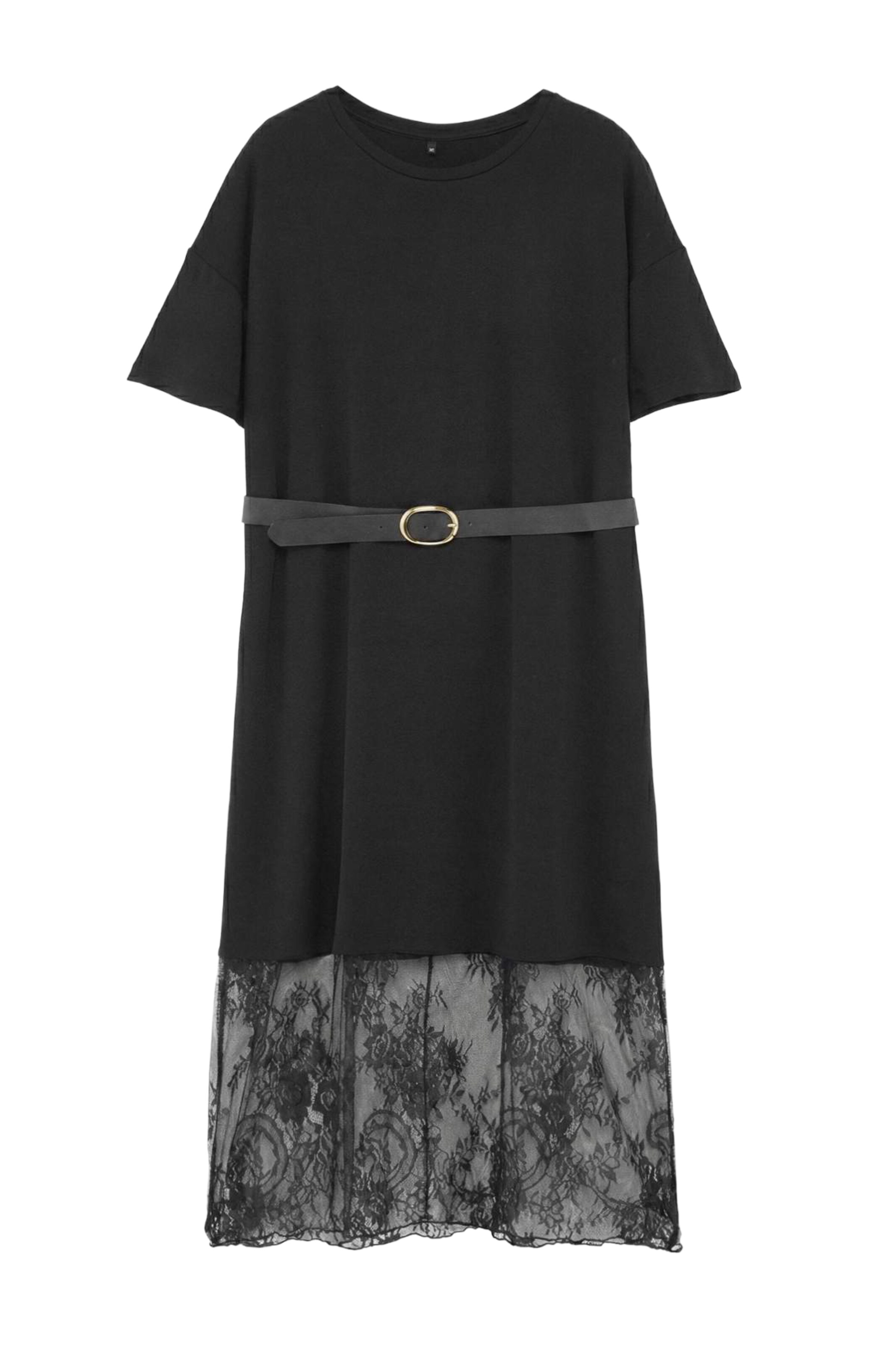 Robe Trendyol Curve en noir : devant
